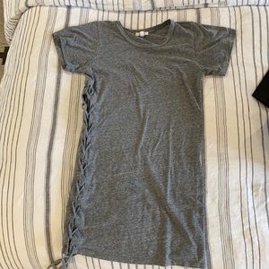 LNA Josie heather gray t shirt dress